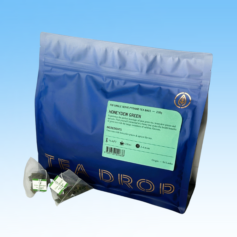 Honeydew Green Tea - Tea Drop 100's Single cup tea bags