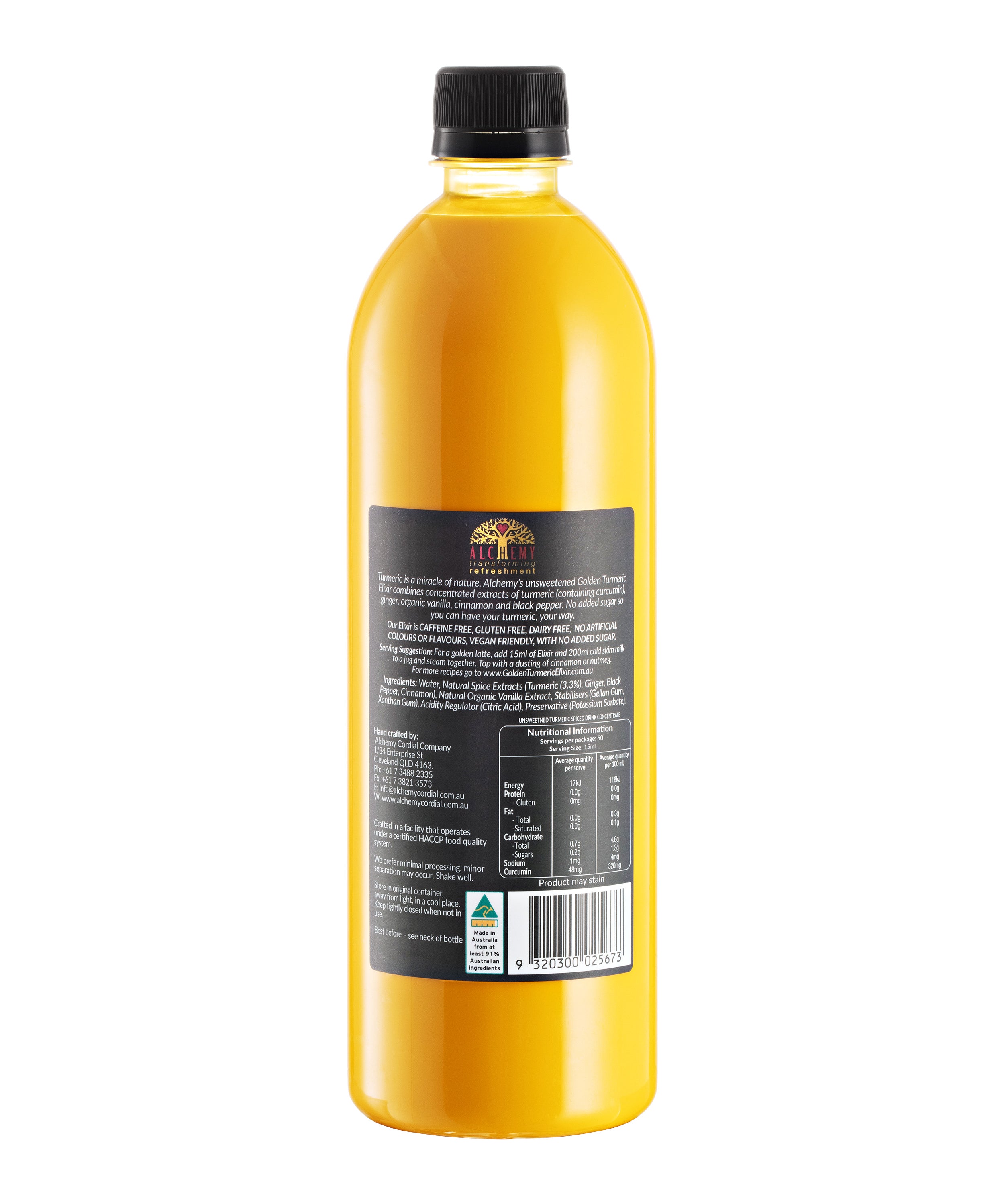 Golden Turmeric Elixir Unsweetened  750ml